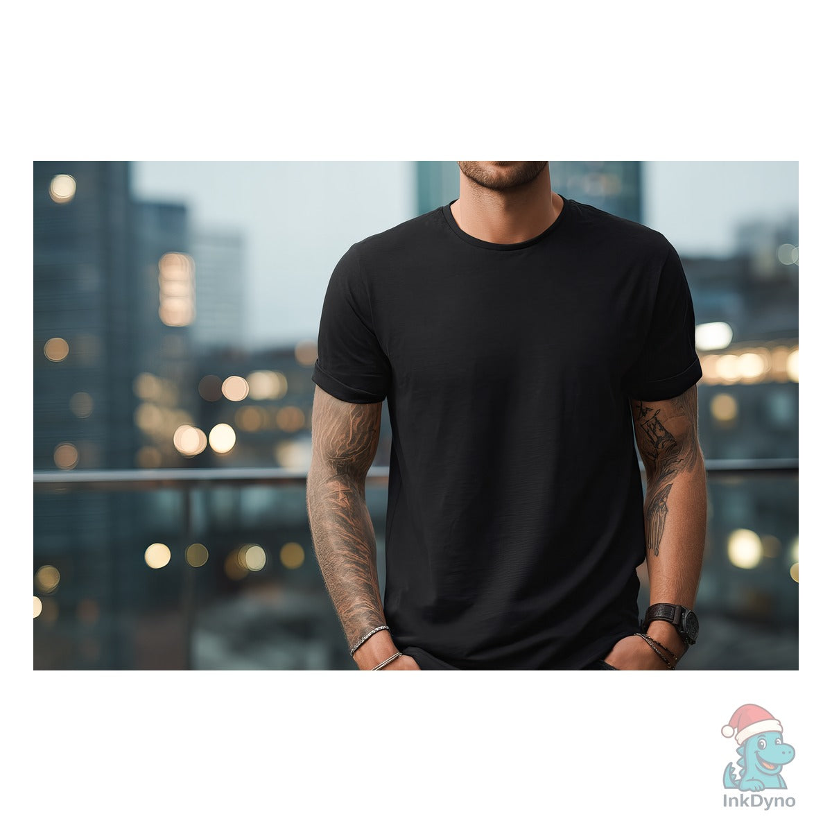 Plain Black T-shirt Mockup