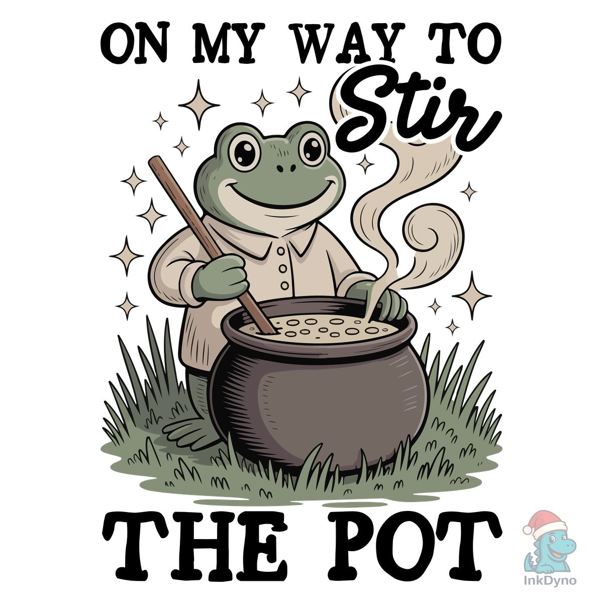 Funny Frog on My Way to Stir the Pot