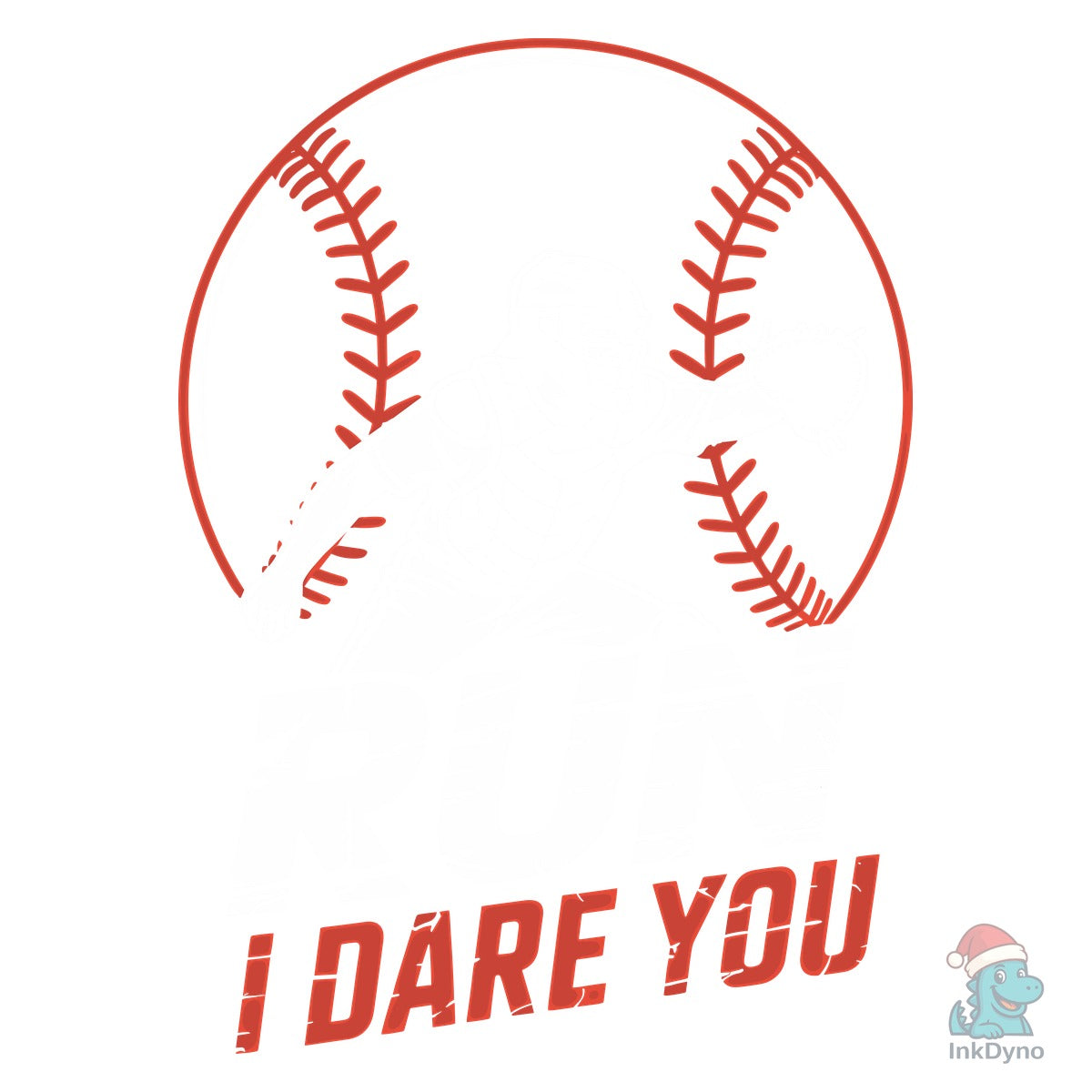Run I Dare You Retro Baseball Design