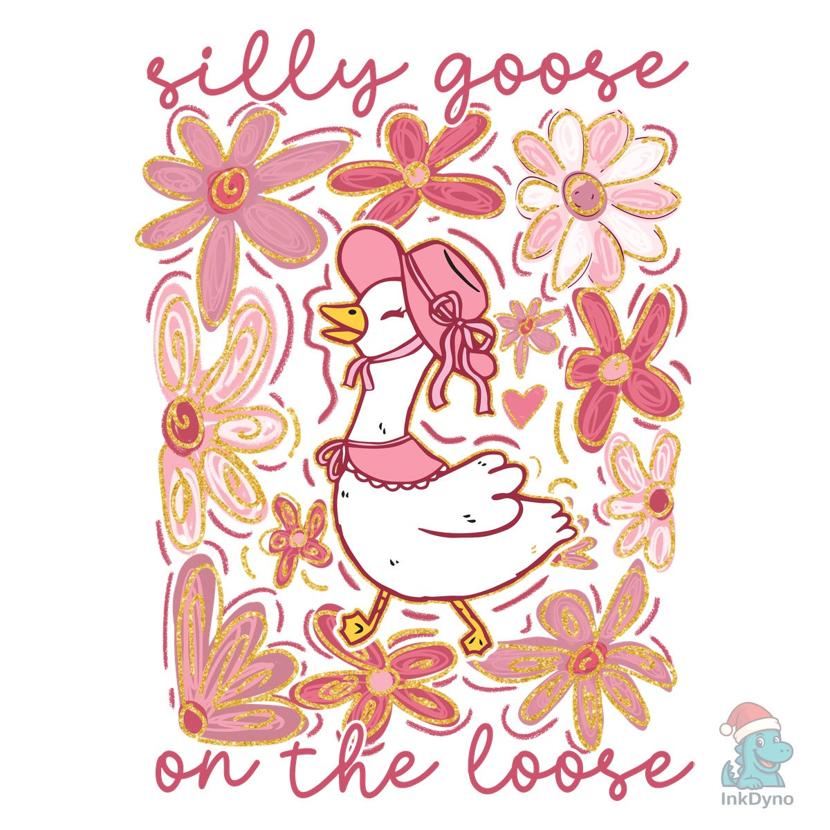 Boho Floral Goose Spring Design
