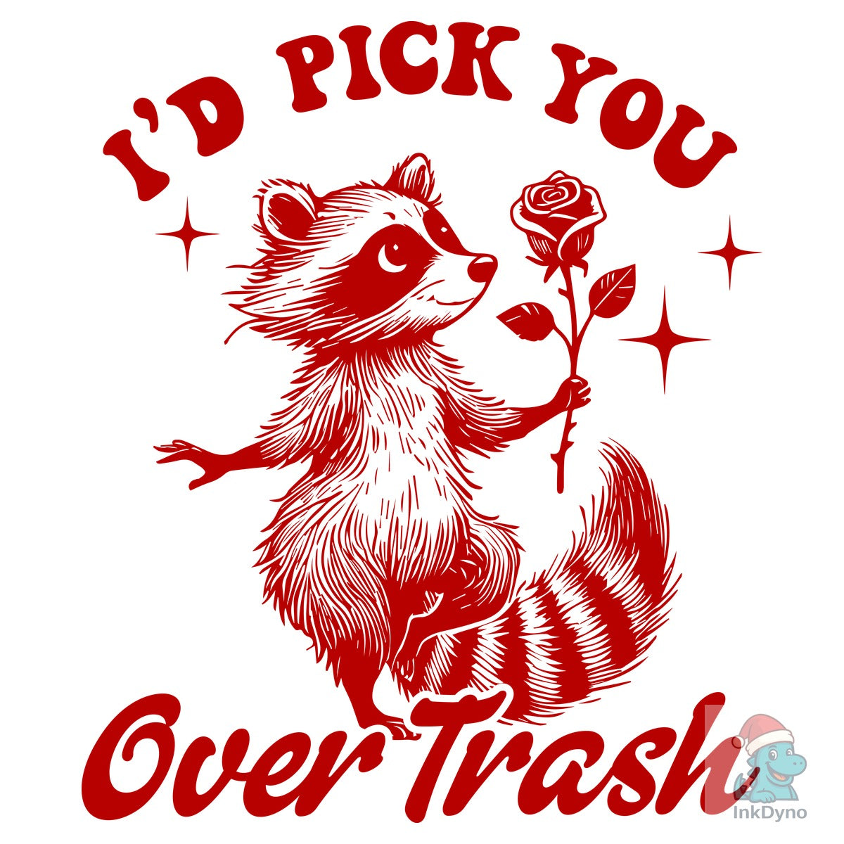 Funny Valentine's Raccoon