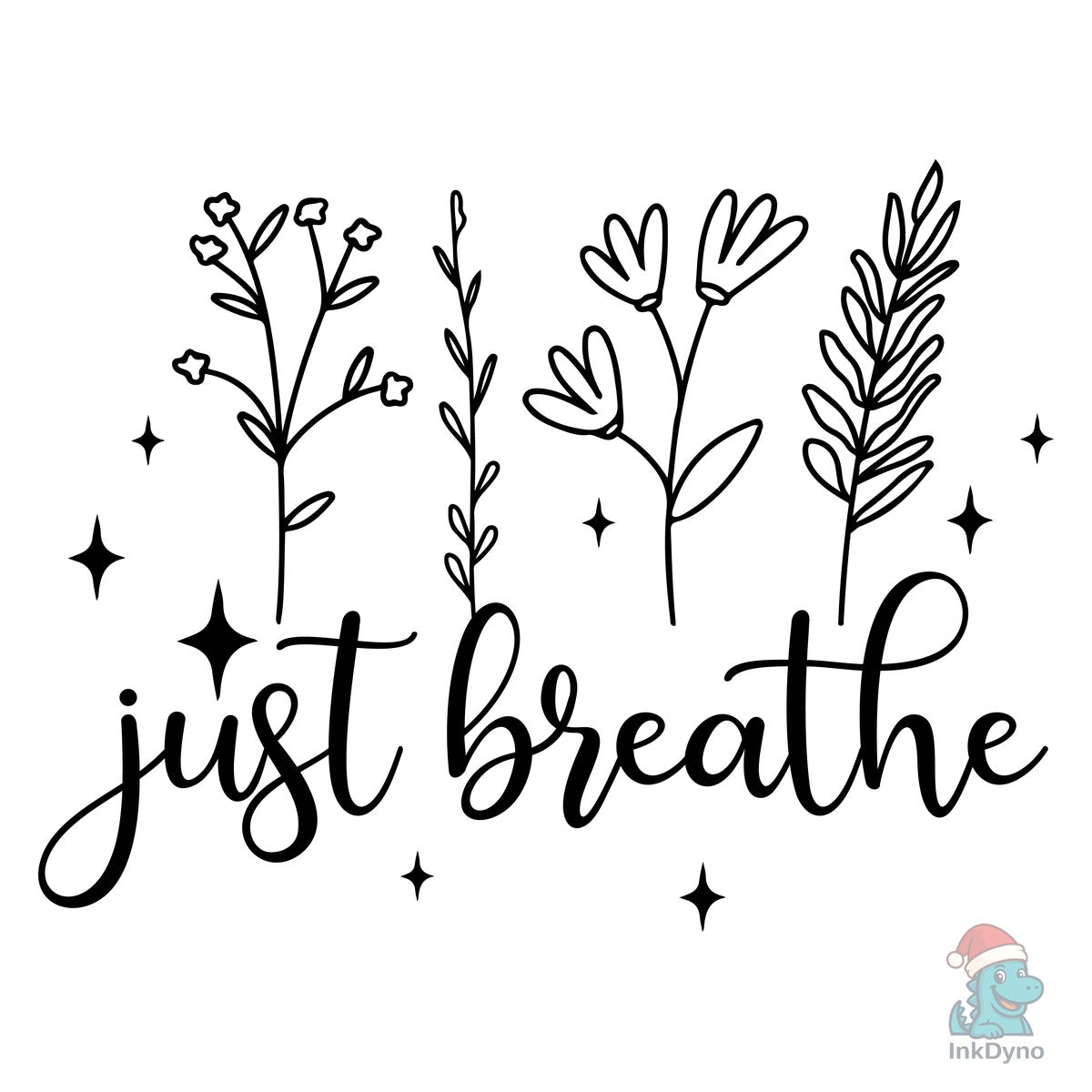 Just Breathe Motivational Boho