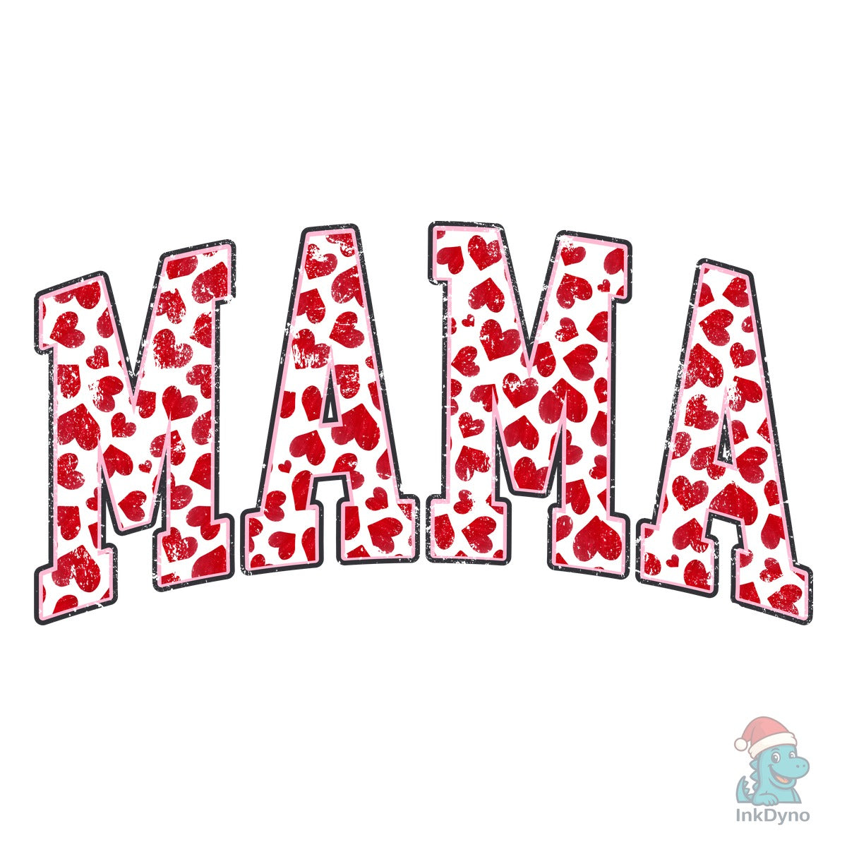 Mama Hearts Valentines Day Retro Varsity