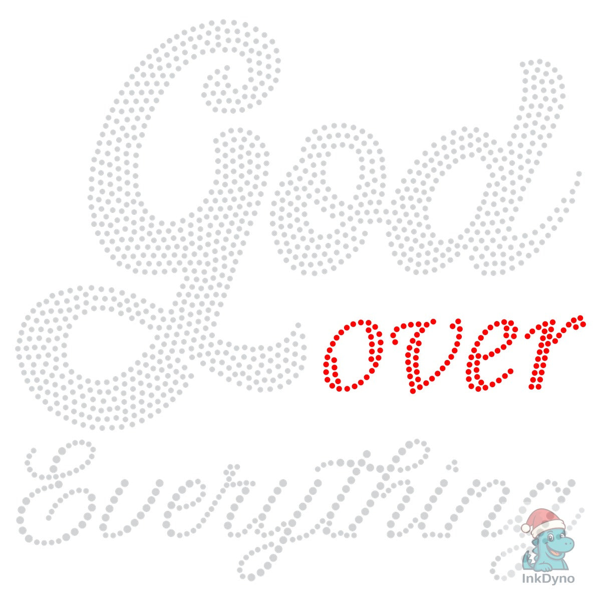 Rhinestone Template God over Everything