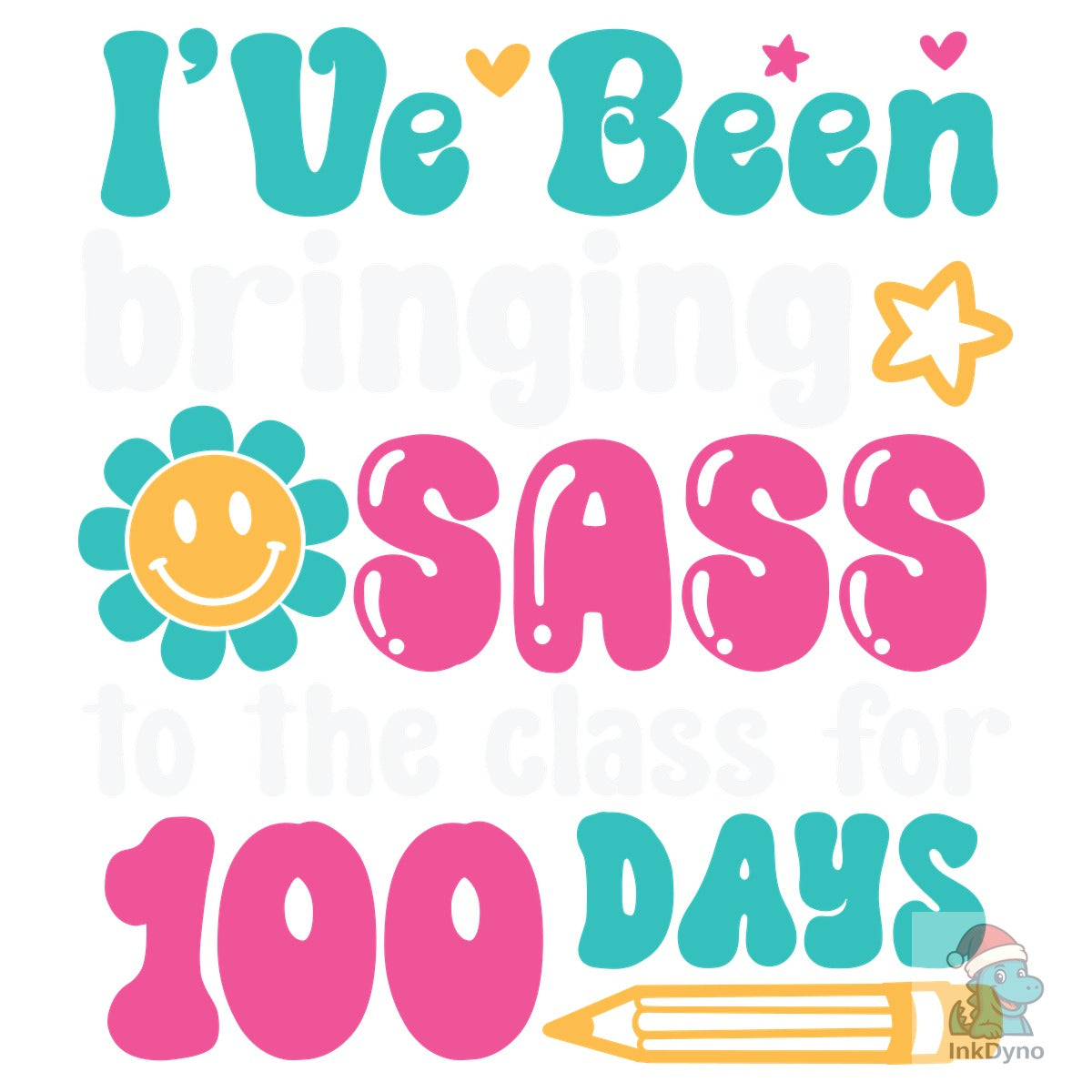 Girl 100 Days of School Retro