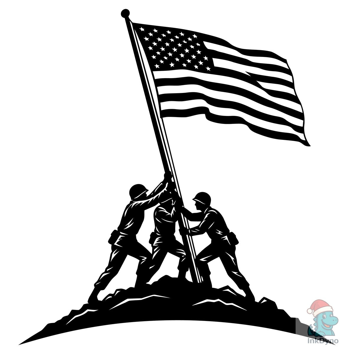 American Flag Freedom Silhouette