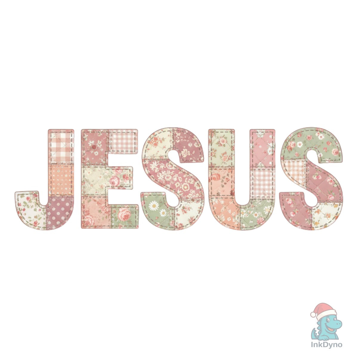 Patchwork Jesus Pastel T-Shirt Graphic