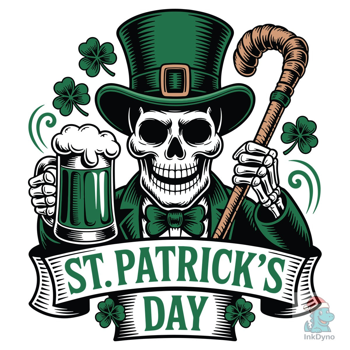 St. Patrick's Day Skull