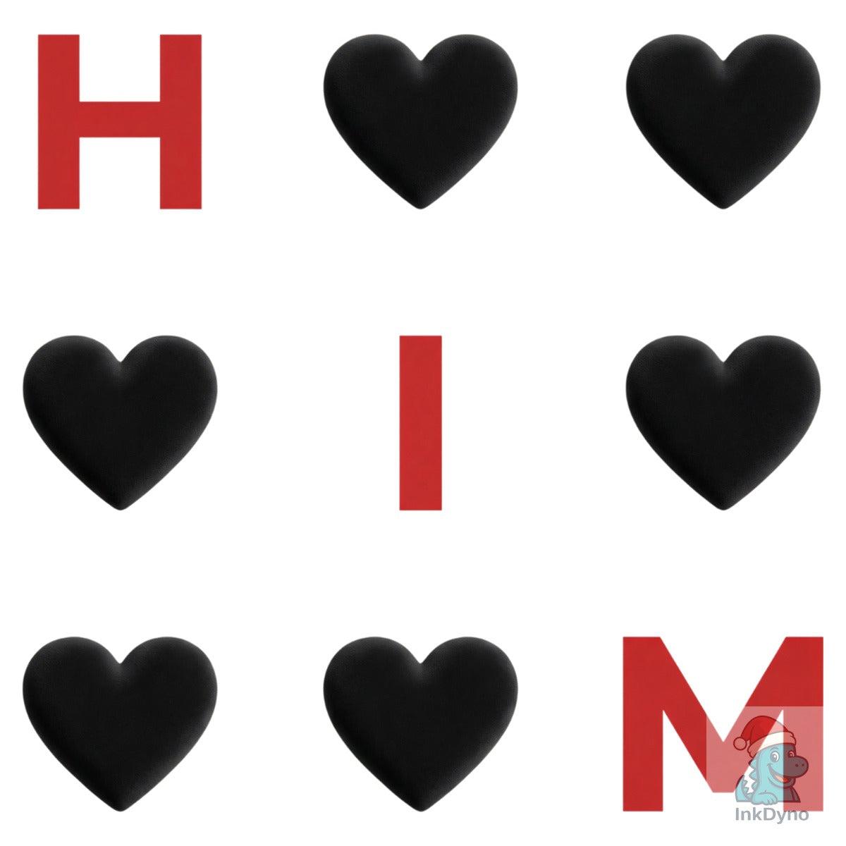 Tic Tac Toe Hearts Couple Valentine
