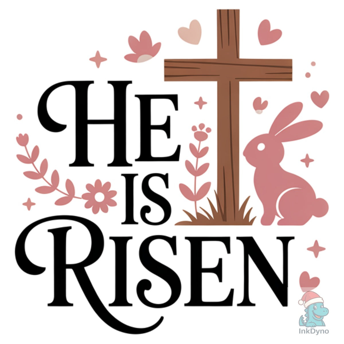 He is Risen Minimal Cross Easter