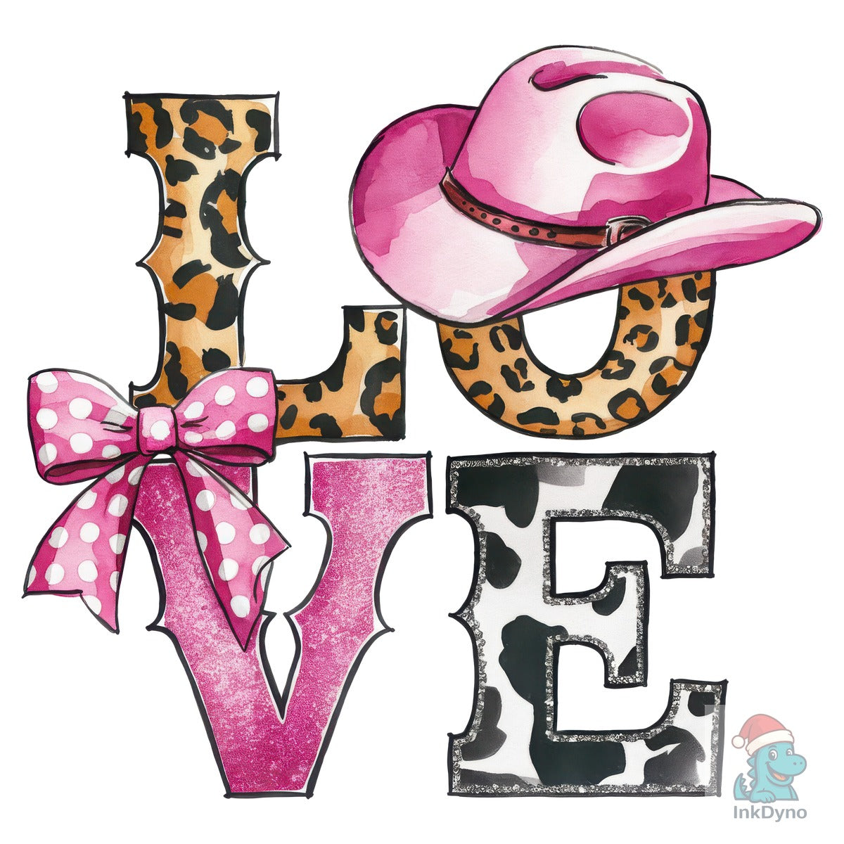 Western Cowgirl Leopard Cowhide Love