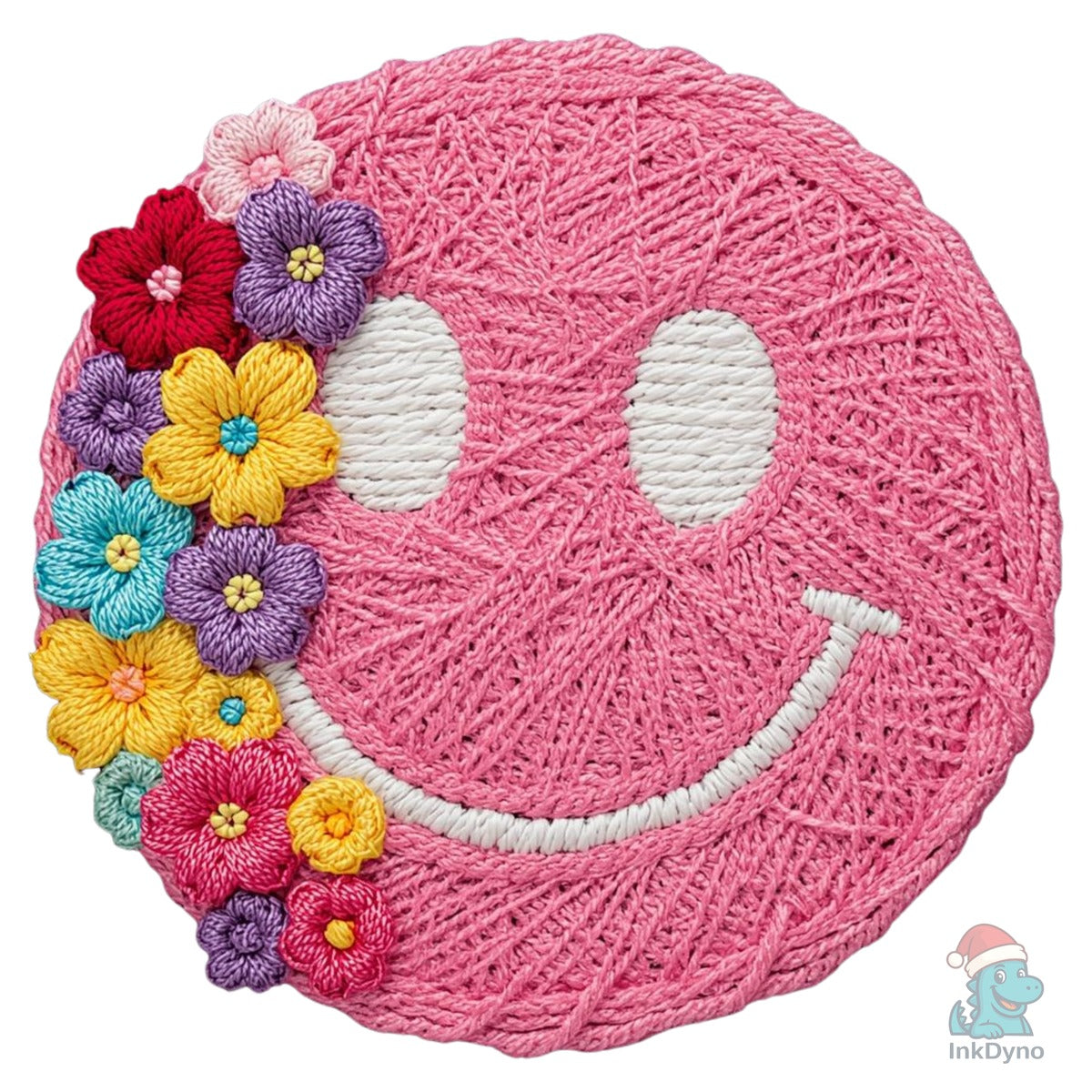 Smiley Flowers Embroidered Yarn