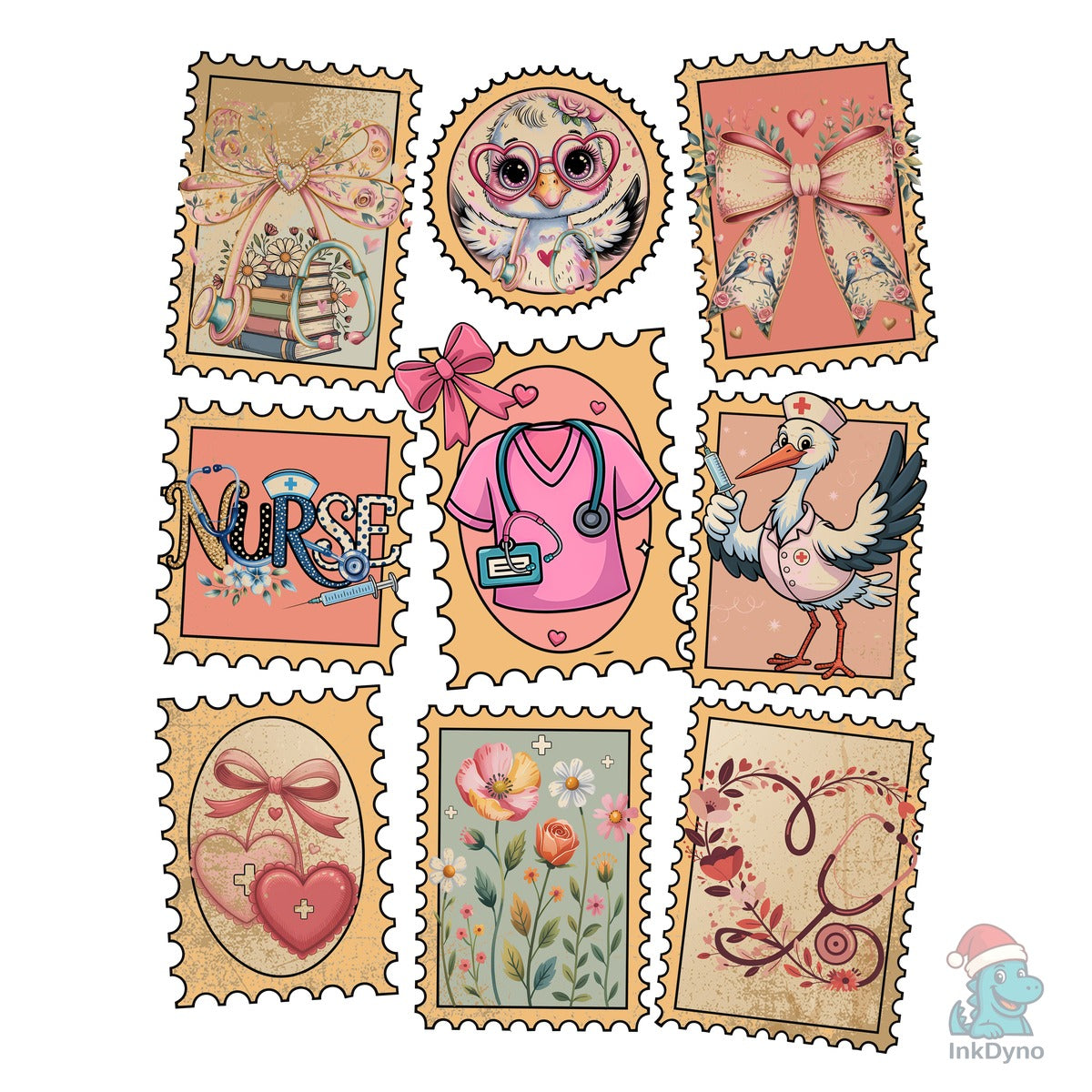 Valentine Postage Stamp Collage