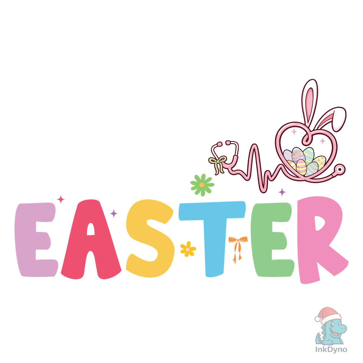 Easter Nurse Bunny Heartbeat Stethoscop
