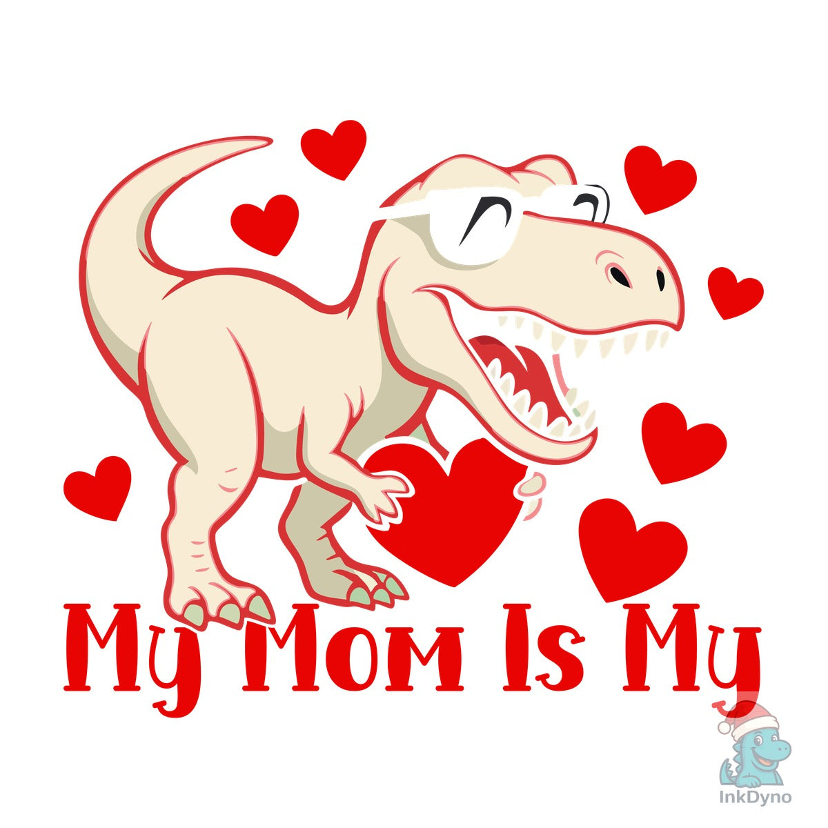 Dino Mom Valentine's Day T-Shirt
