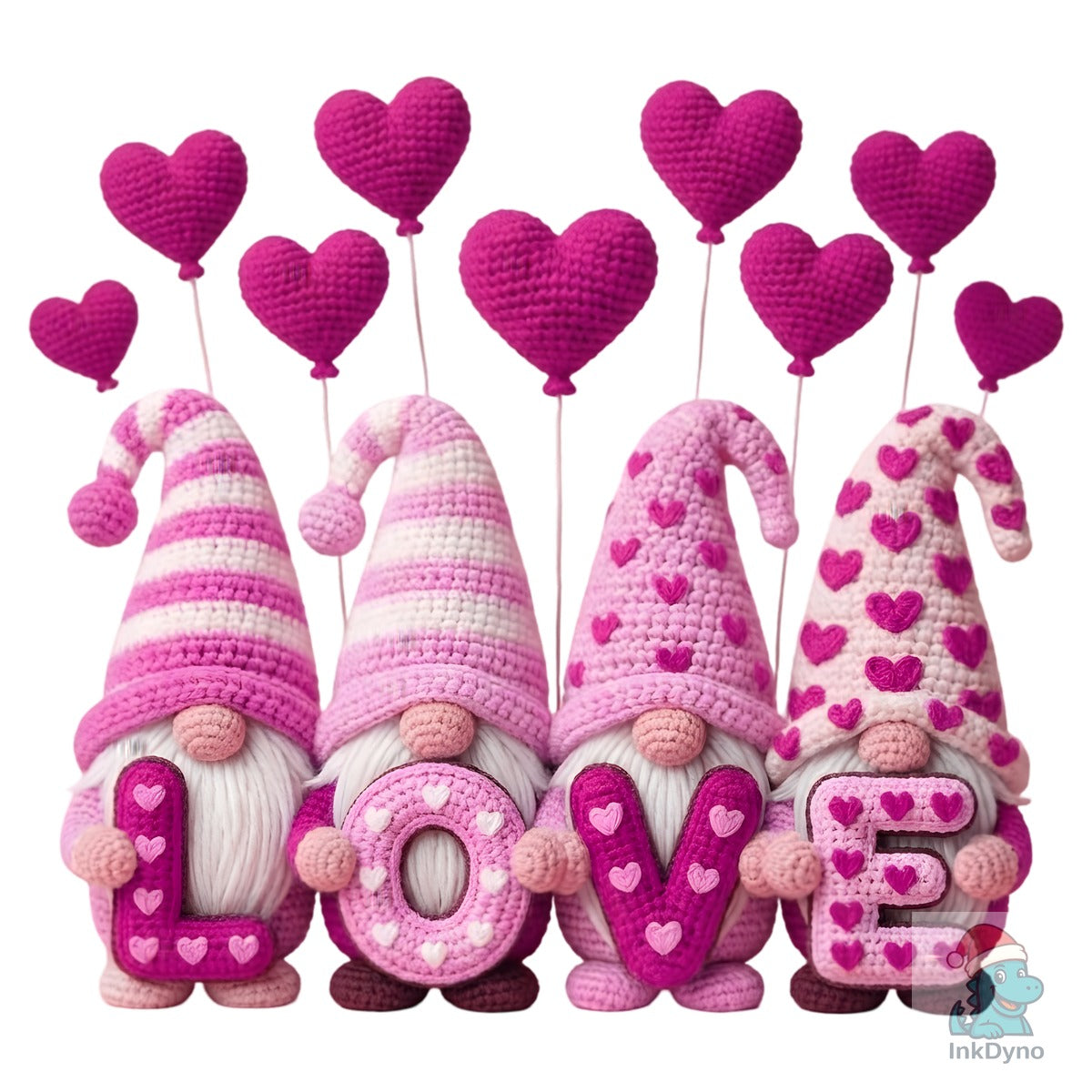 Faux Yarn Gnome Valentine's Day Love