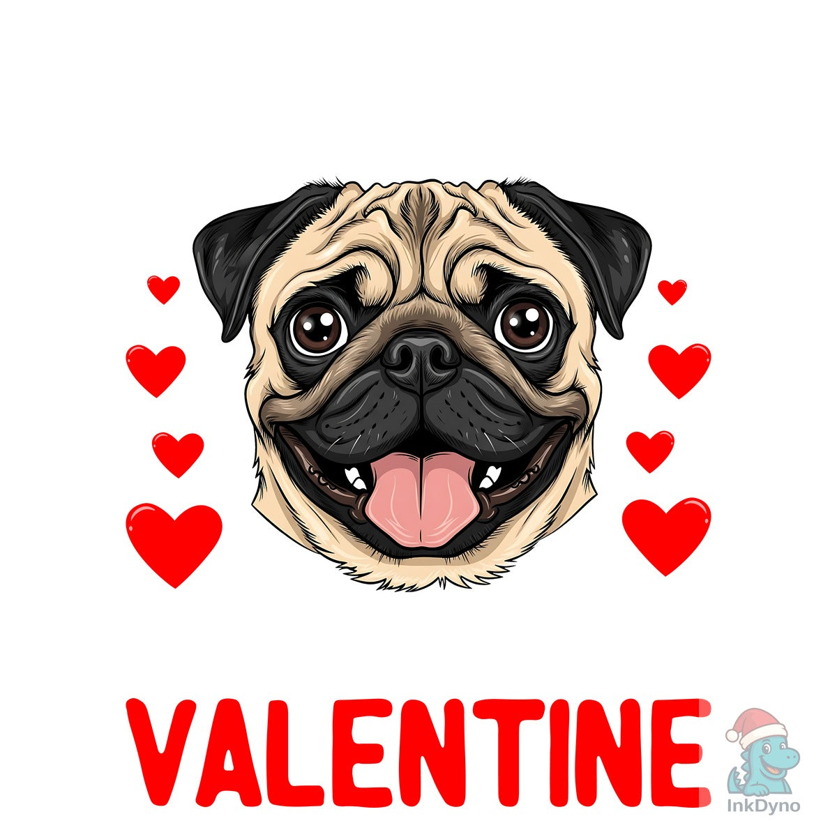 Pug Love Valentine's Day T-Shirt