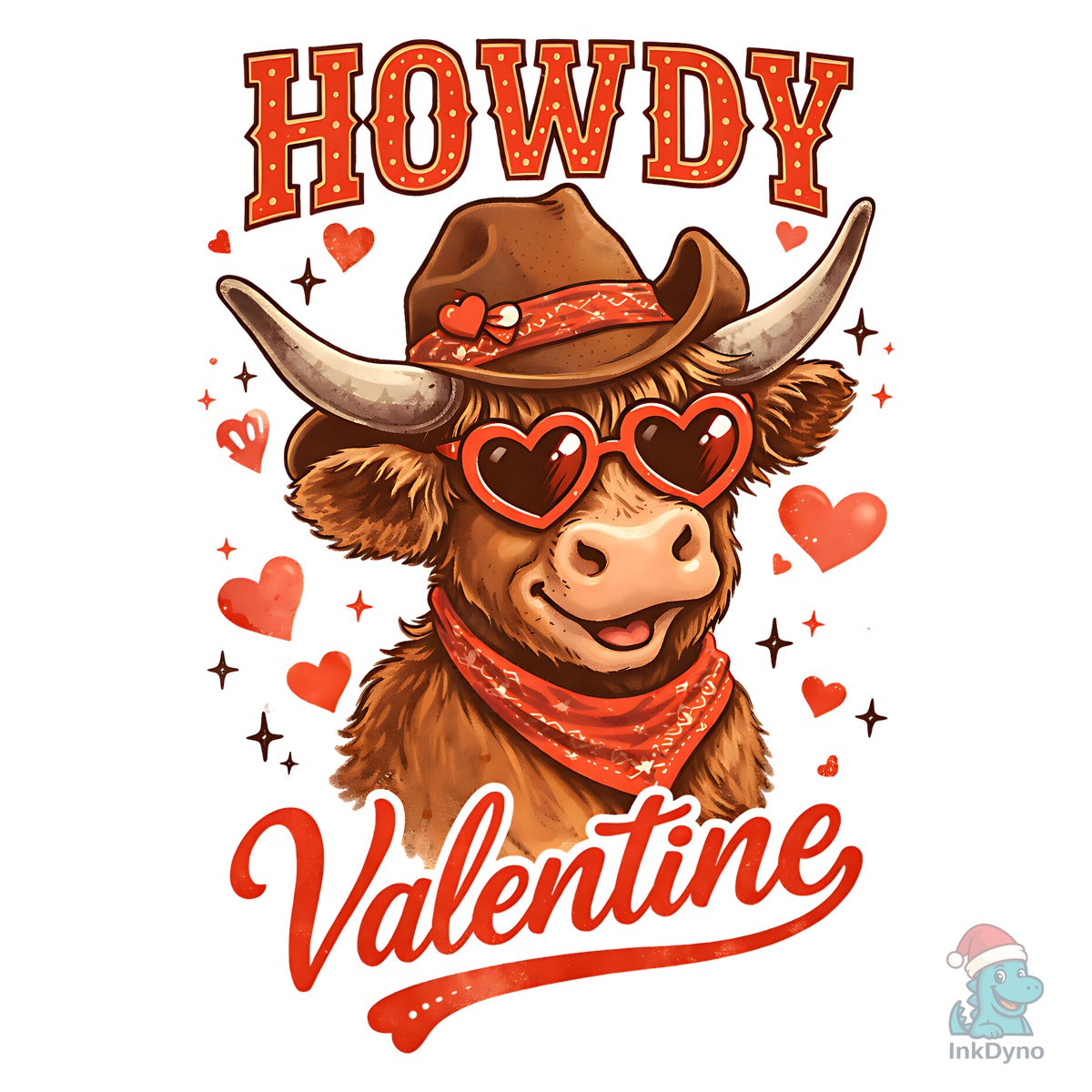 Howdy Valentine Cow Valentine