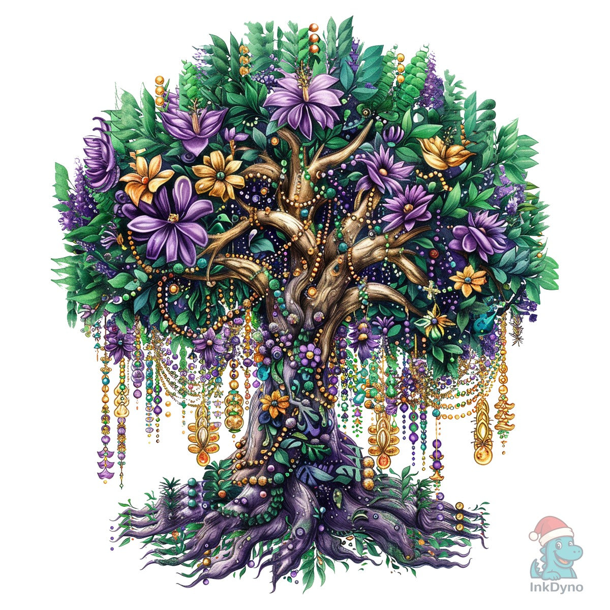 Coquette Bow Mardi Gras Tree