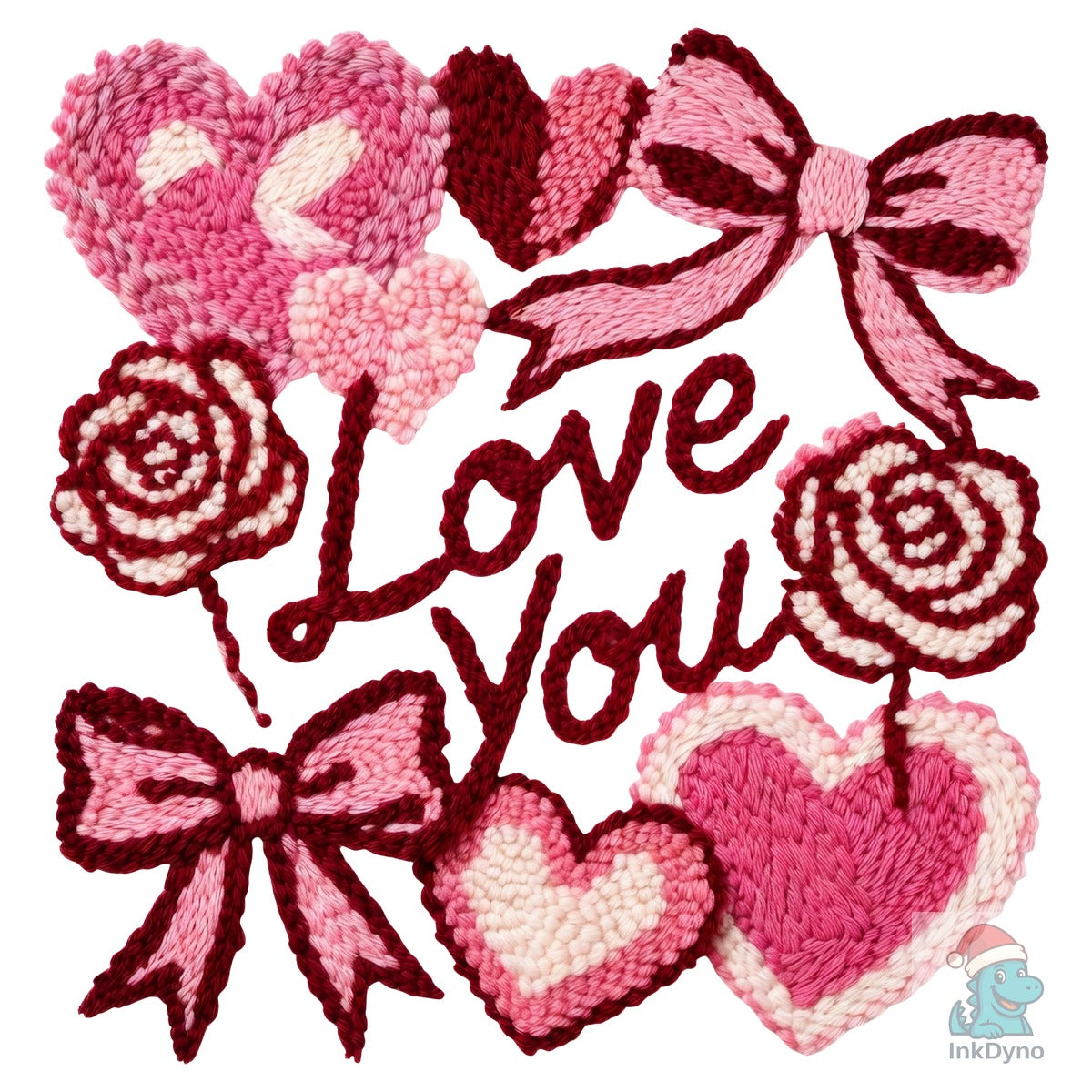 Valentine Faux Latch Hook