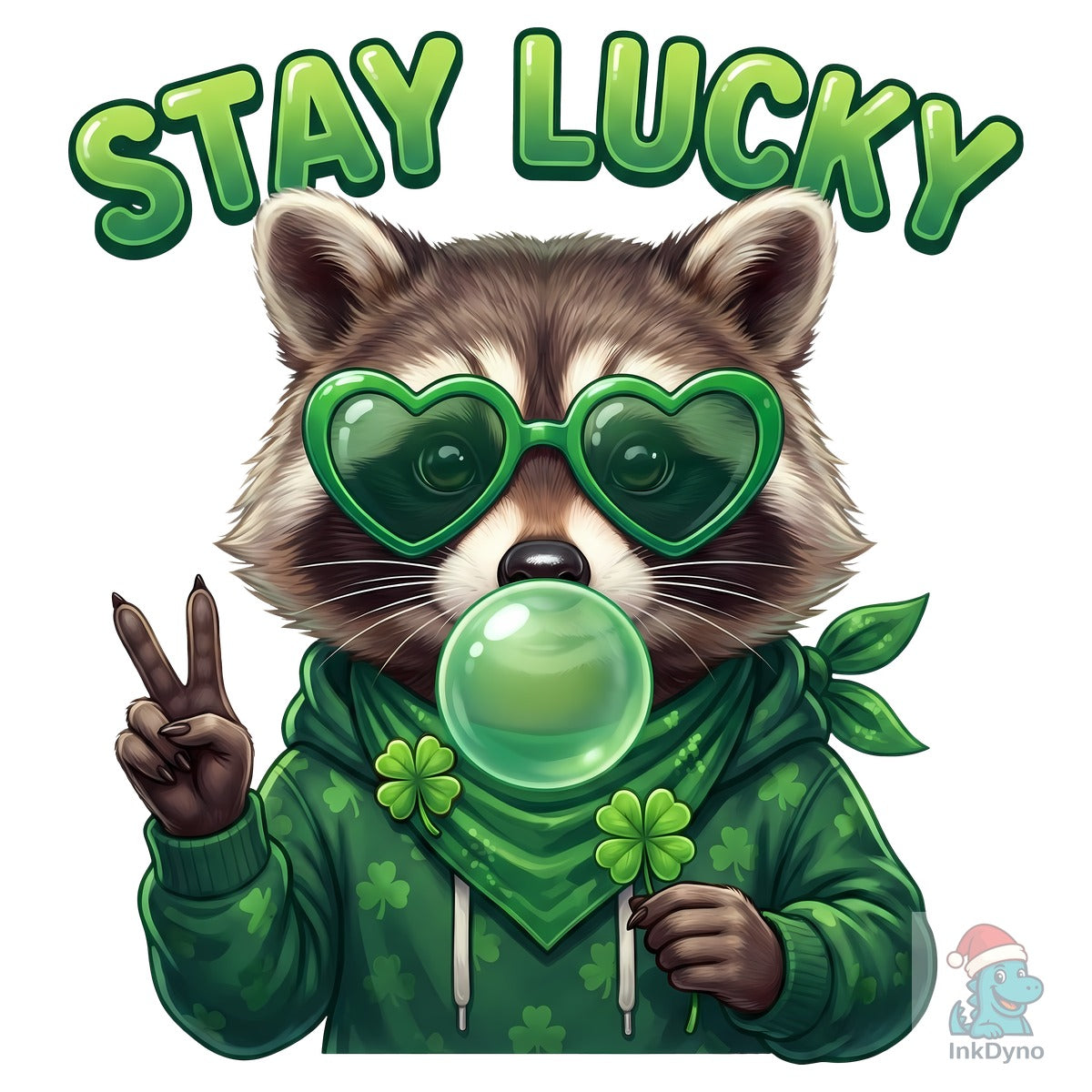 Stay Lucky Raccoon St Patrick