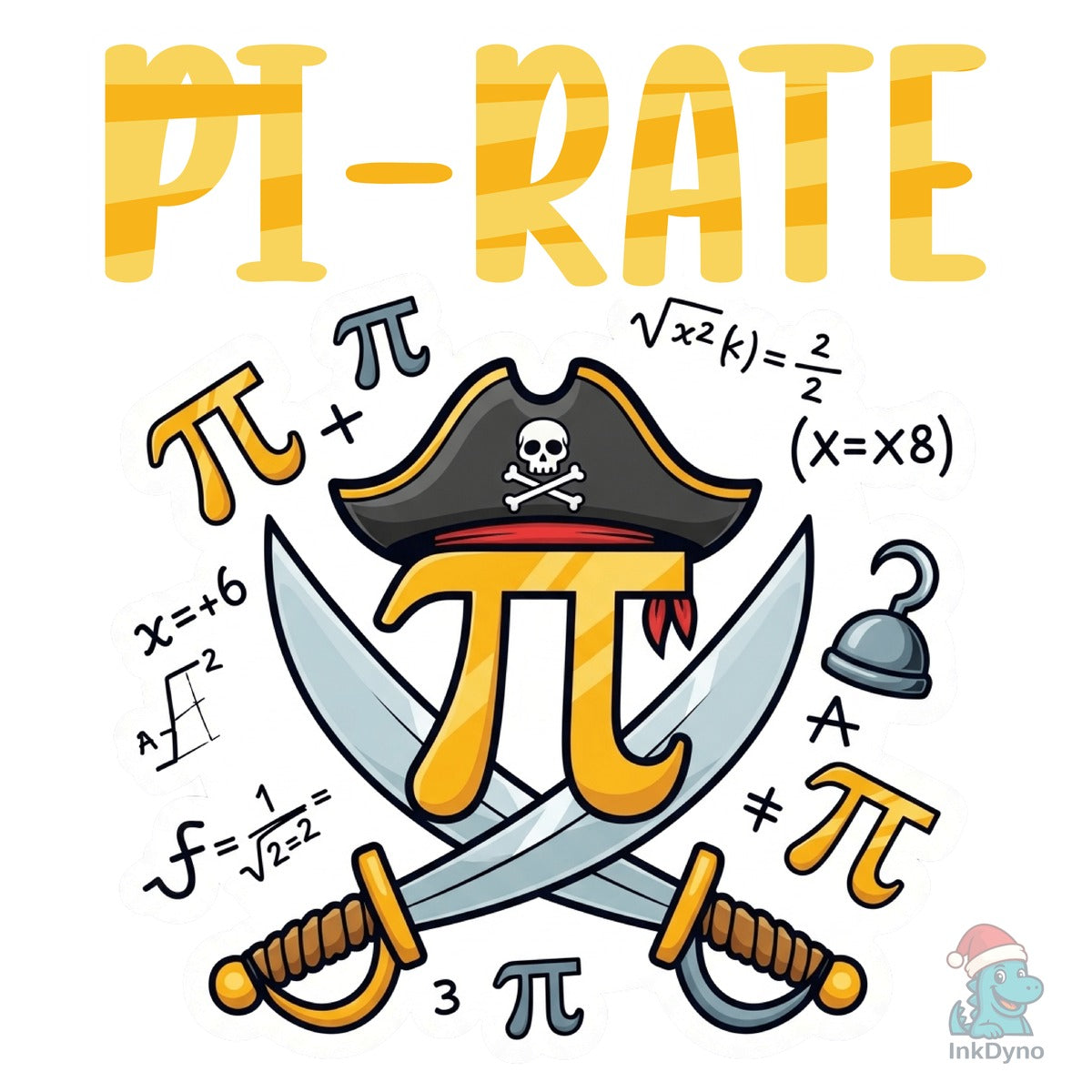 Funny Pirate Pi Pun Design