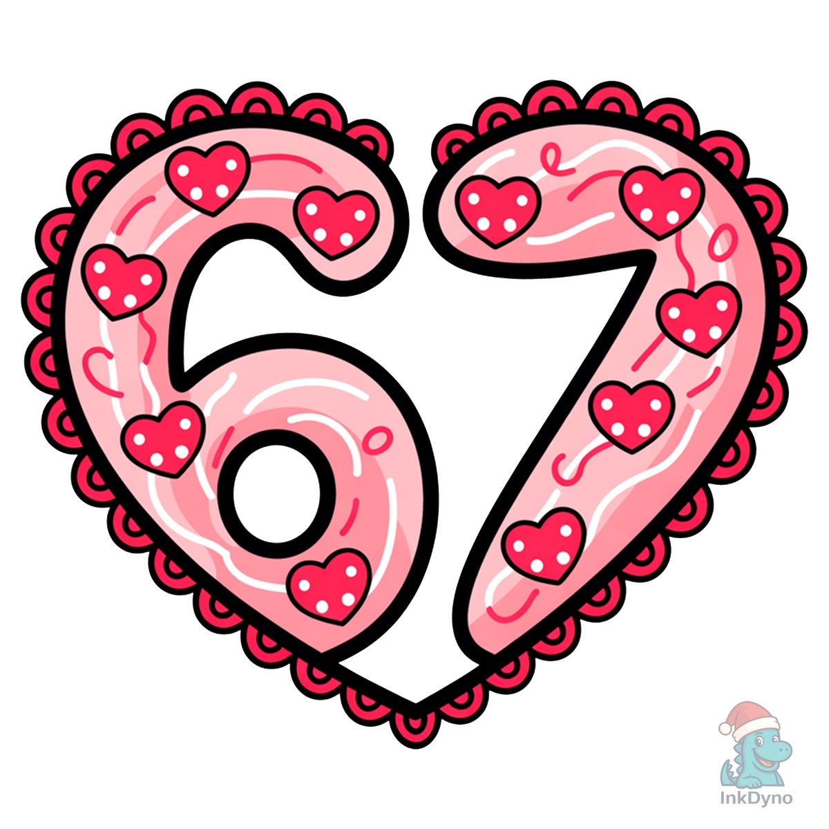 Funny Six Seven Valentine 67 Heart Love