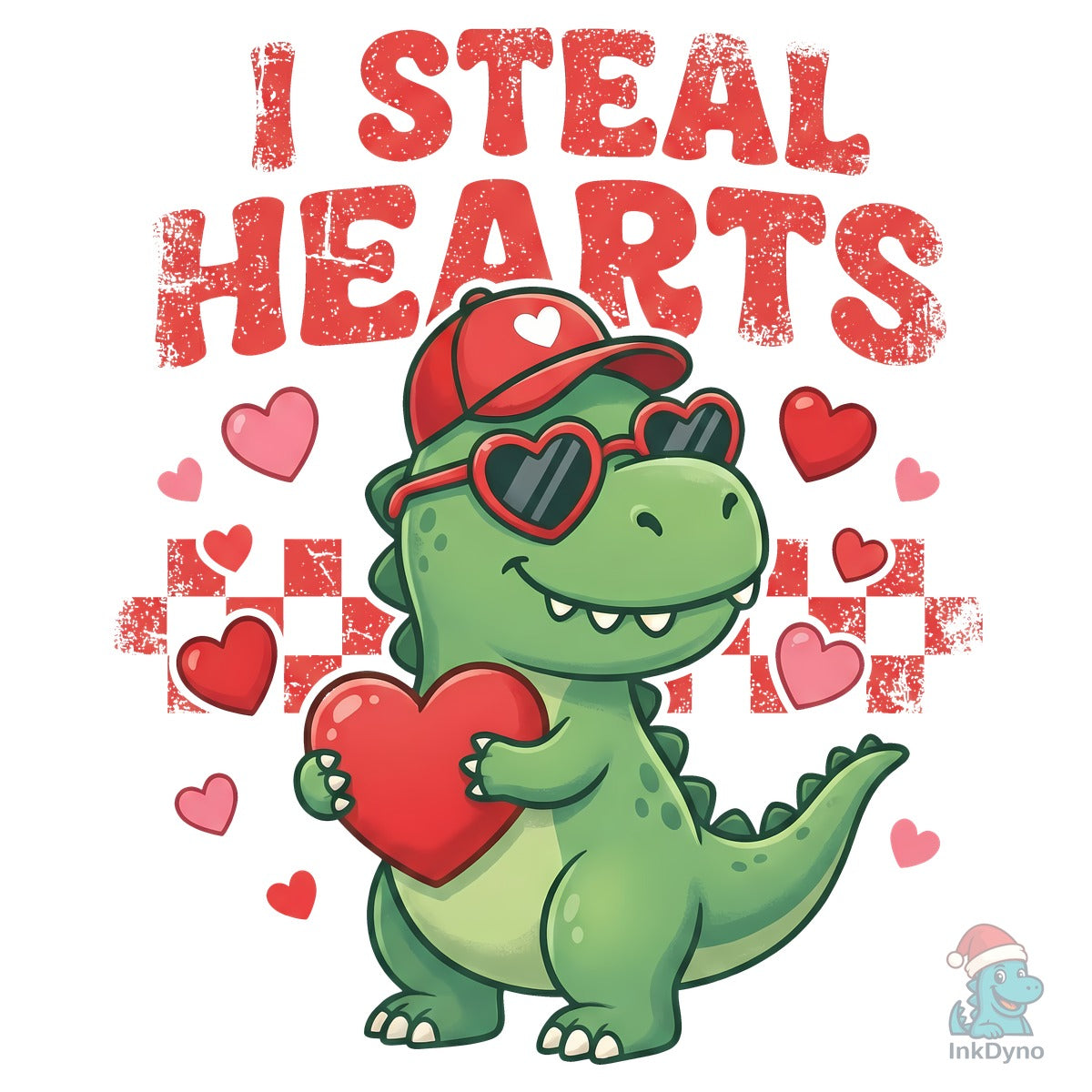 I Steal Hearts Funny T-REX Valentine