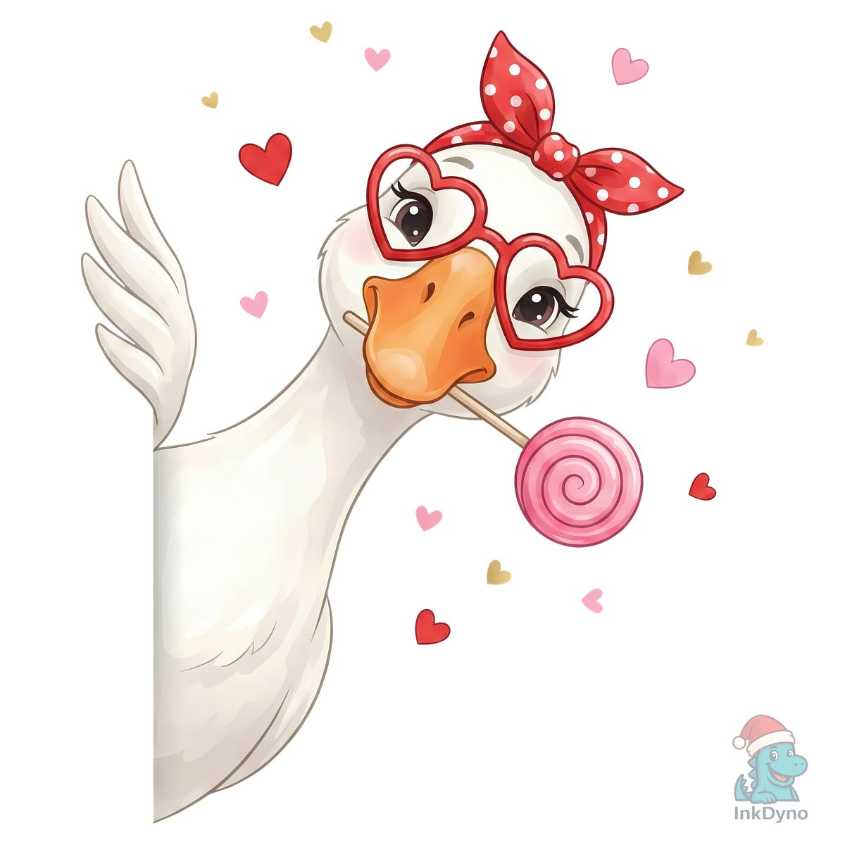 Cute Valentine Goose Sublimation