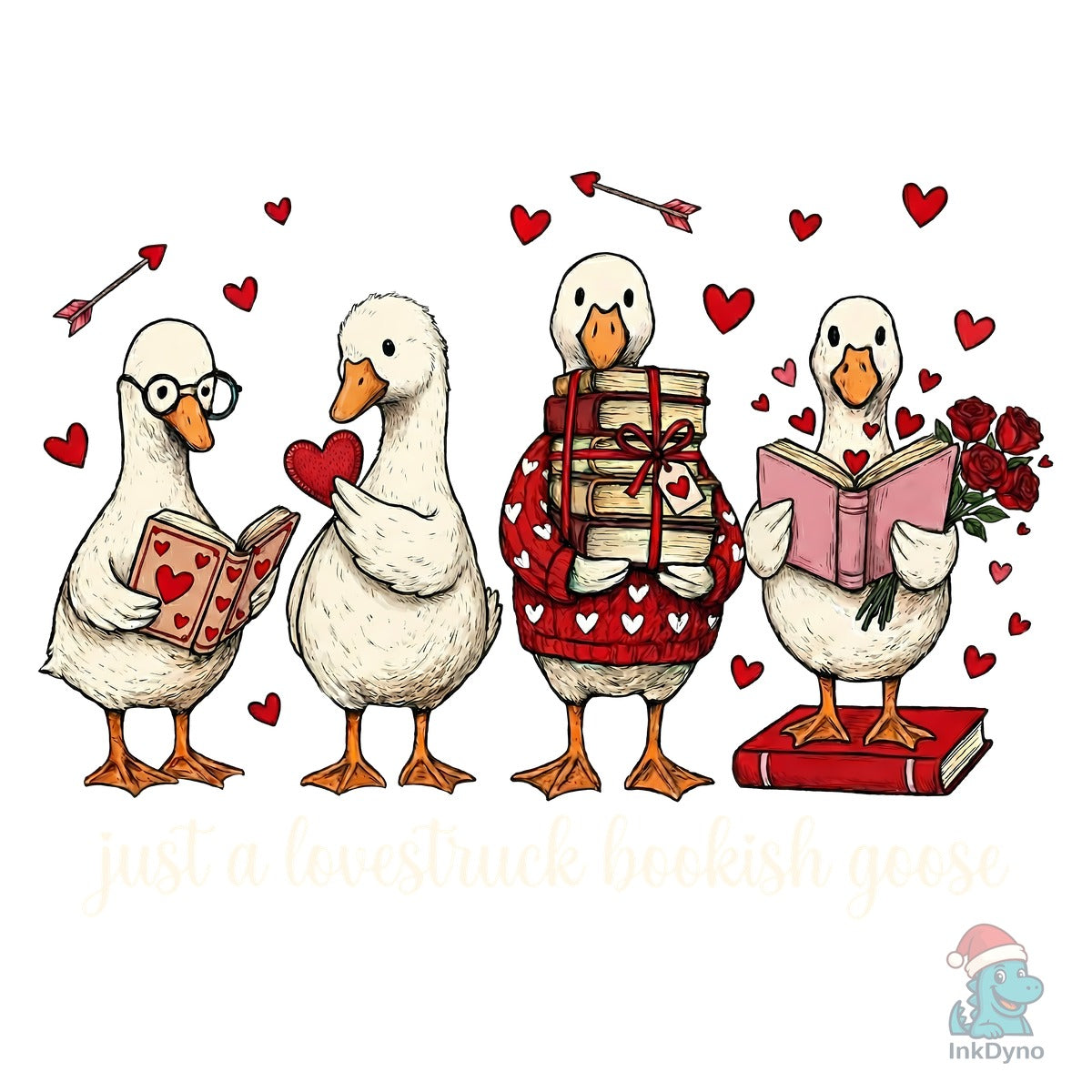Valentines Day Silly Bokish Goose Love