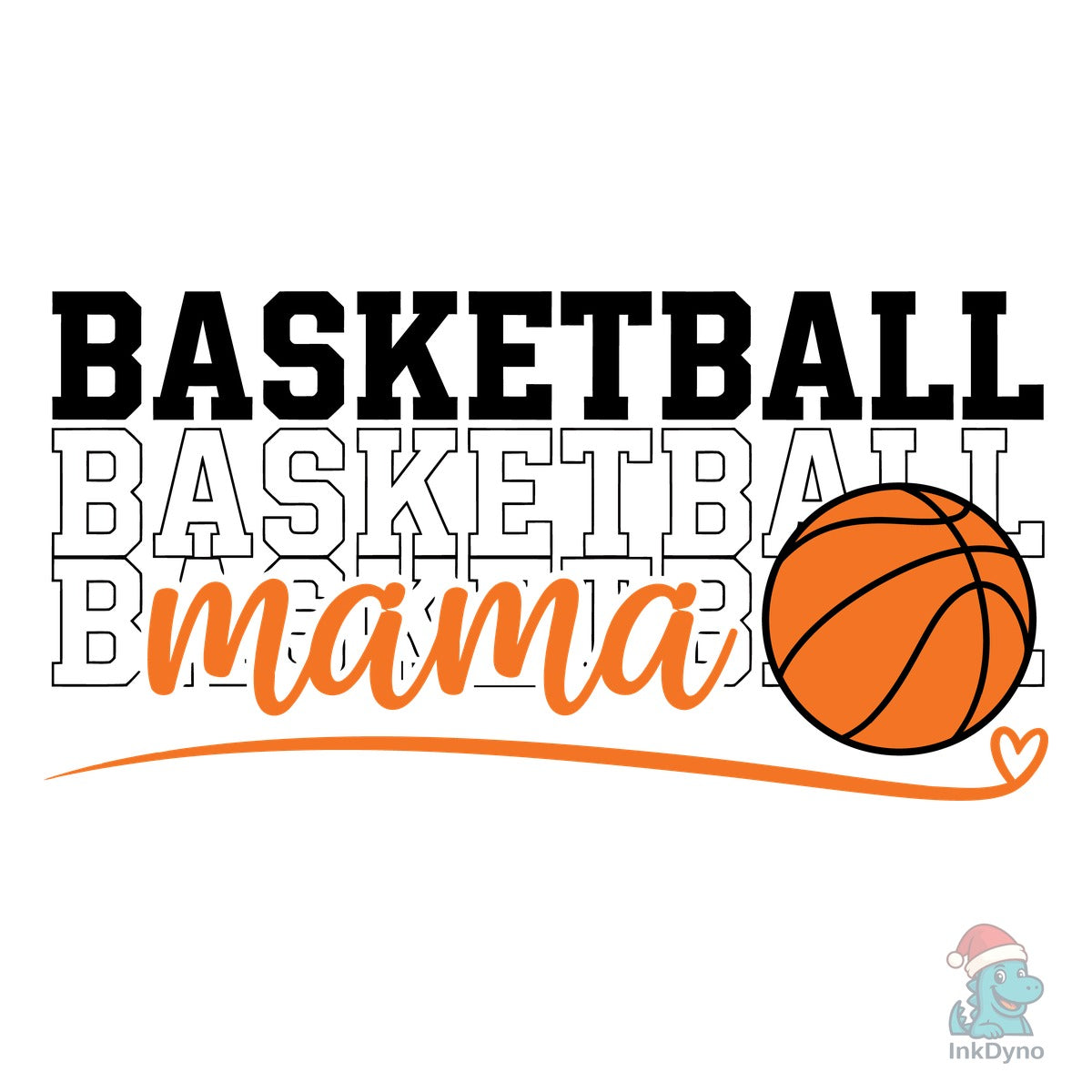 Basketball Mama Varsity Script Design