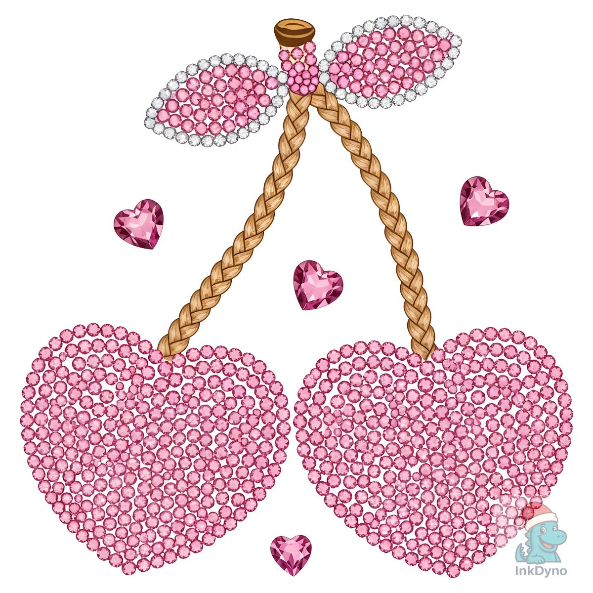 Valentine Rhinestone Heart Cherries