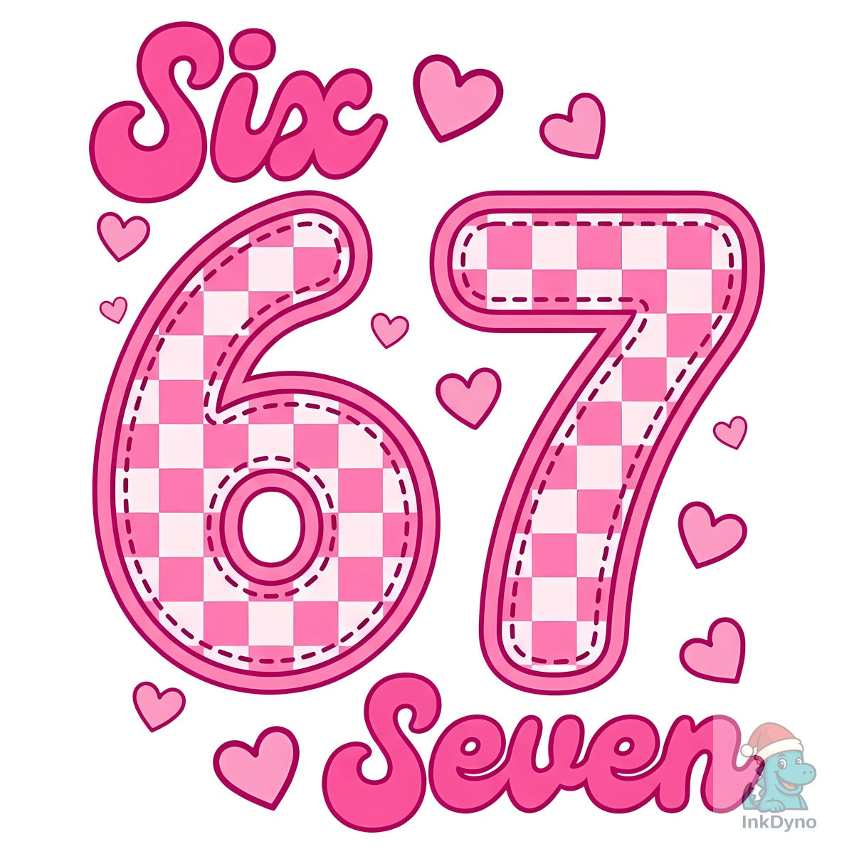 67 Pink Checkered Valentine
