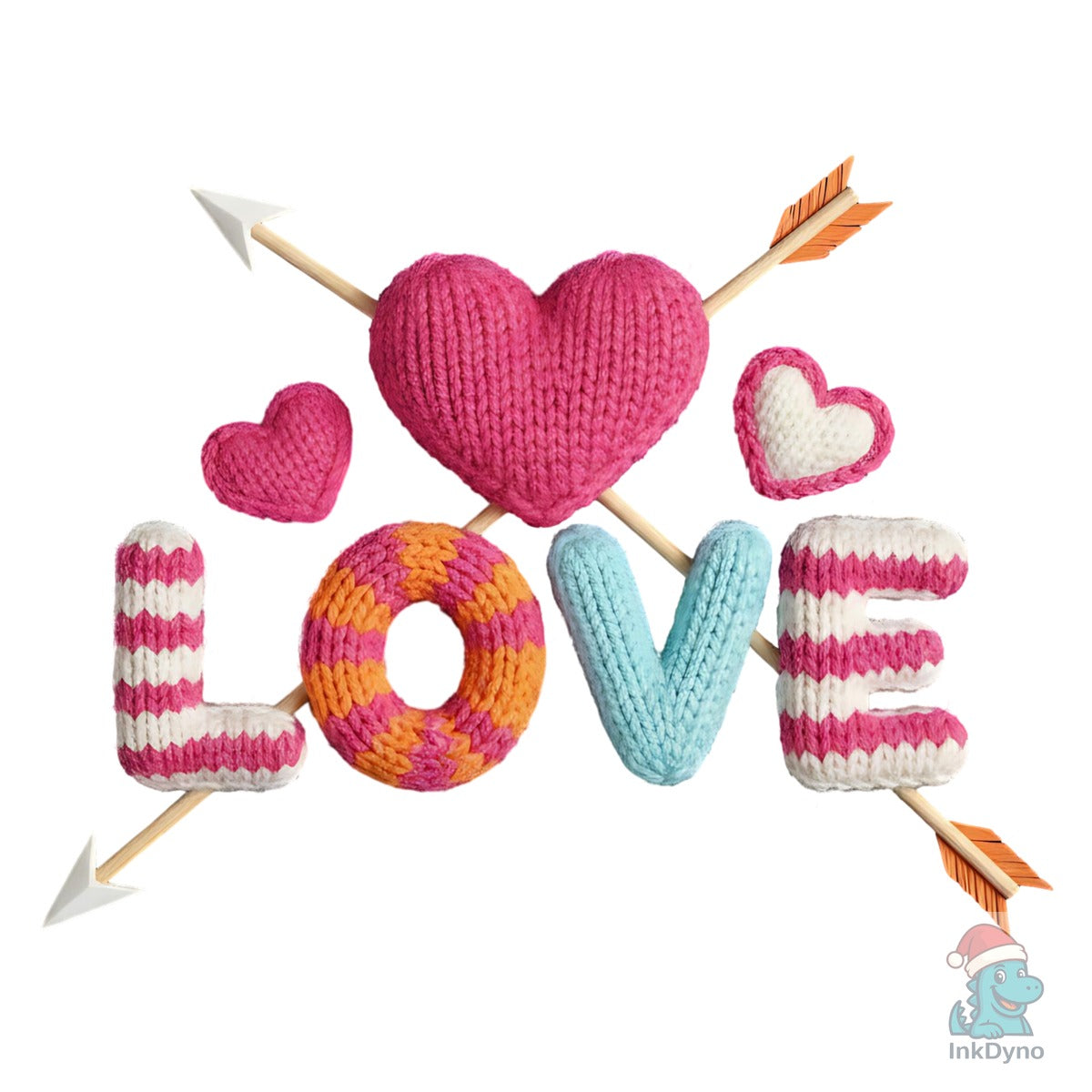 LOVE Faux Yarn Crochet Valentine