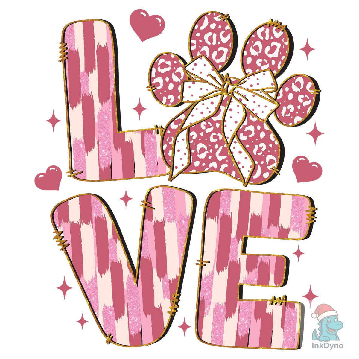 LOVE Paw Print Valentine Dog Mom
