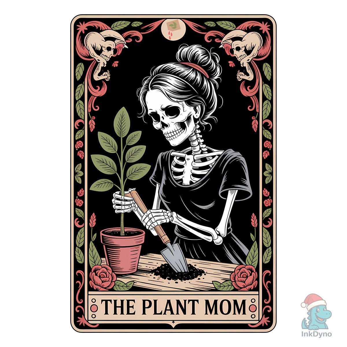 Plant Mom Tarot Card Skeleton Halloween