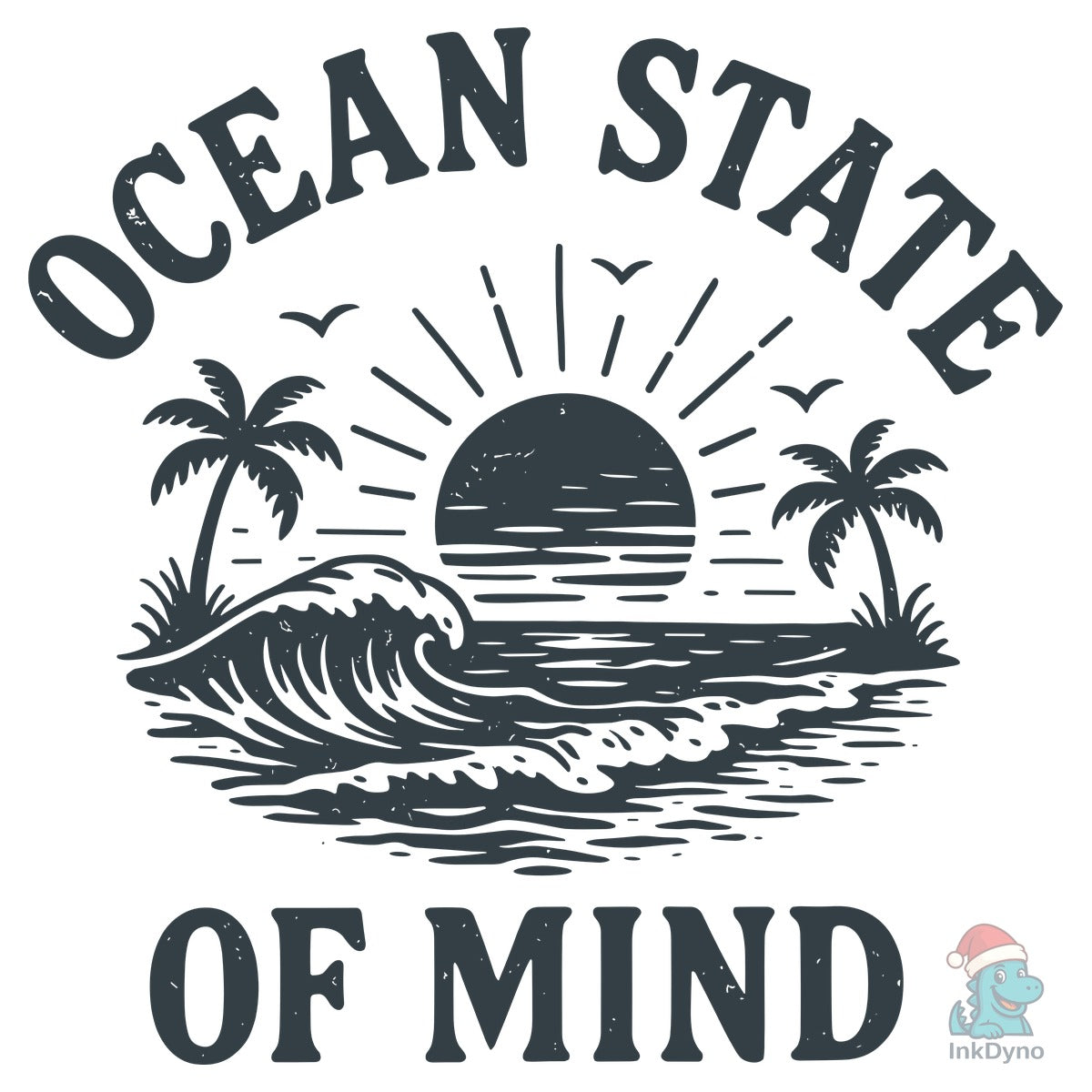 Ocean State of Mind Retro Wave Sunset