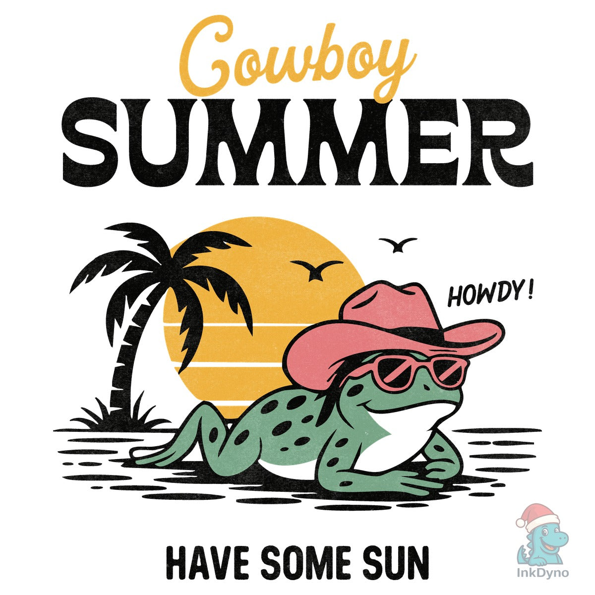 Funny Western Summer Cowboy Frog