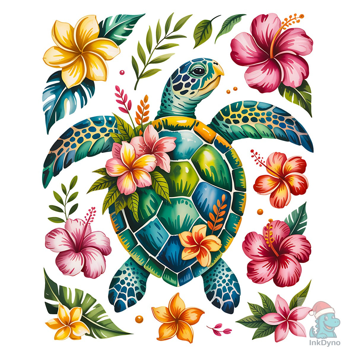 Boho Floral Sea Turtle Tropical DTF