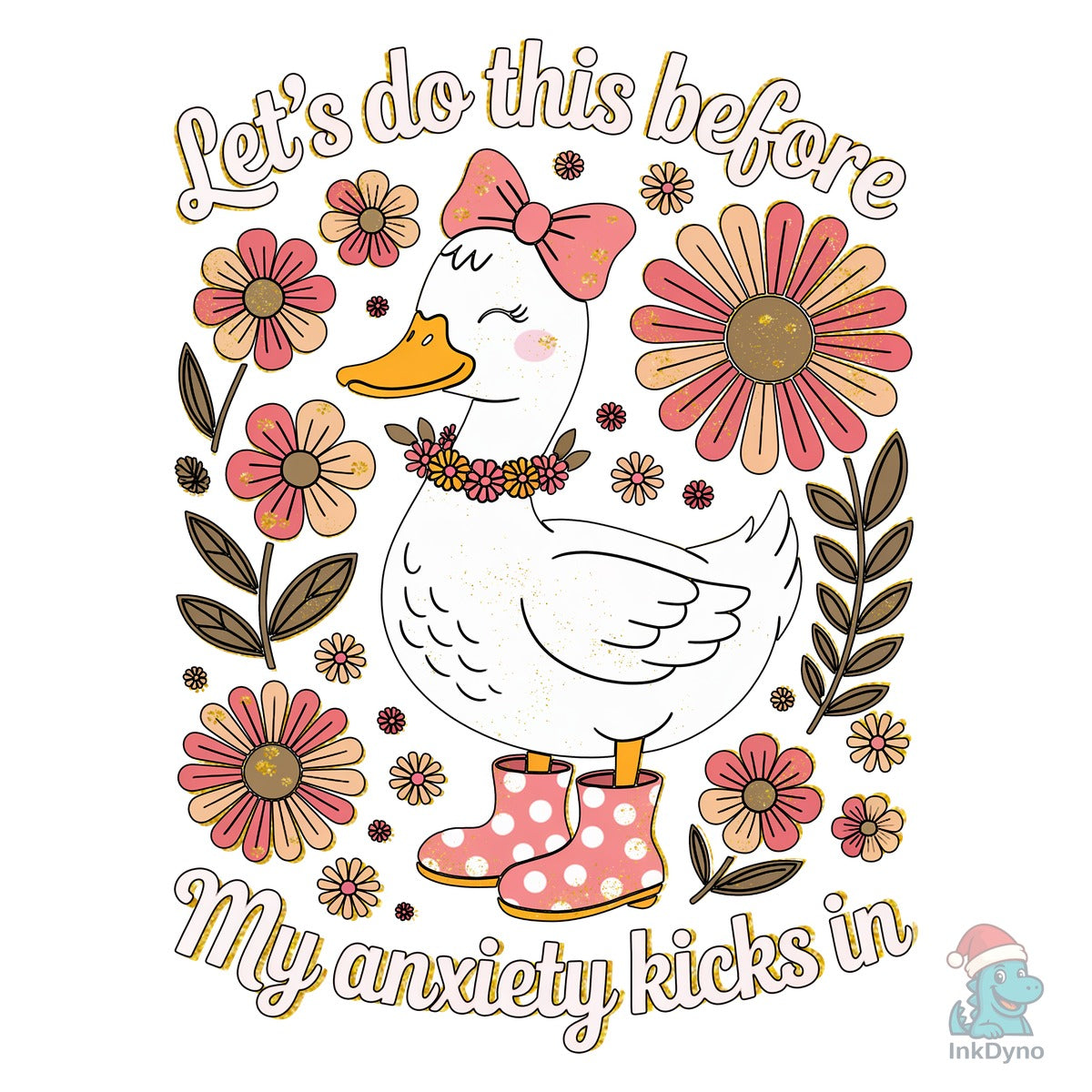 Boho Anxiety Goose Mental Health Tee