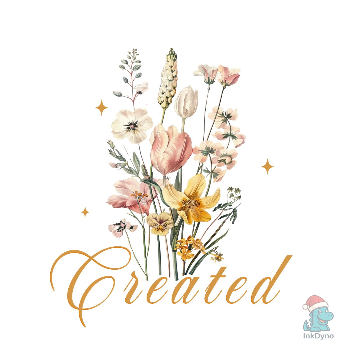 Floral Christian Bible Verse