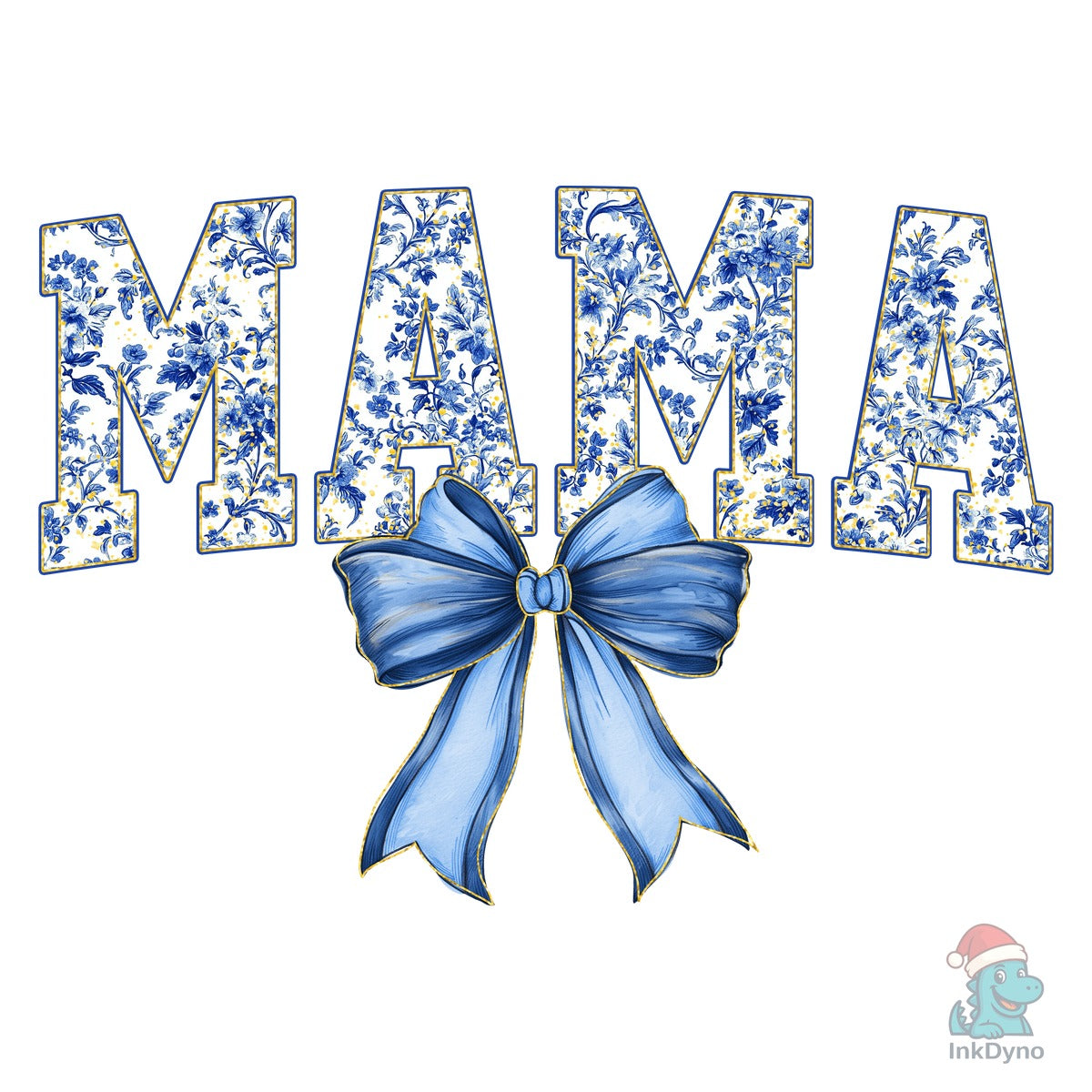 Blue Floral Mama Mama Coquette