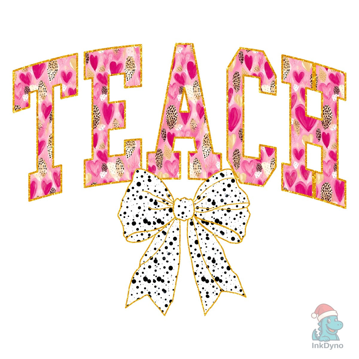 Teacher Valentine Teach Coquette Bow