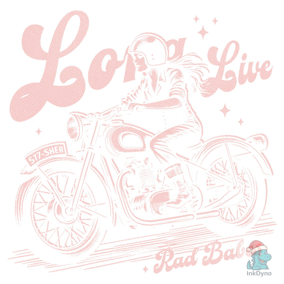 Long Live Rad Babes Woman Motorbike