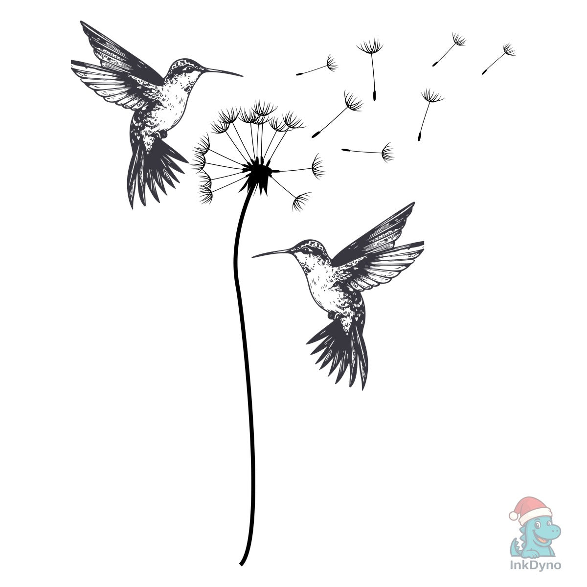 Hummingbird & Dandelion Shirt Design