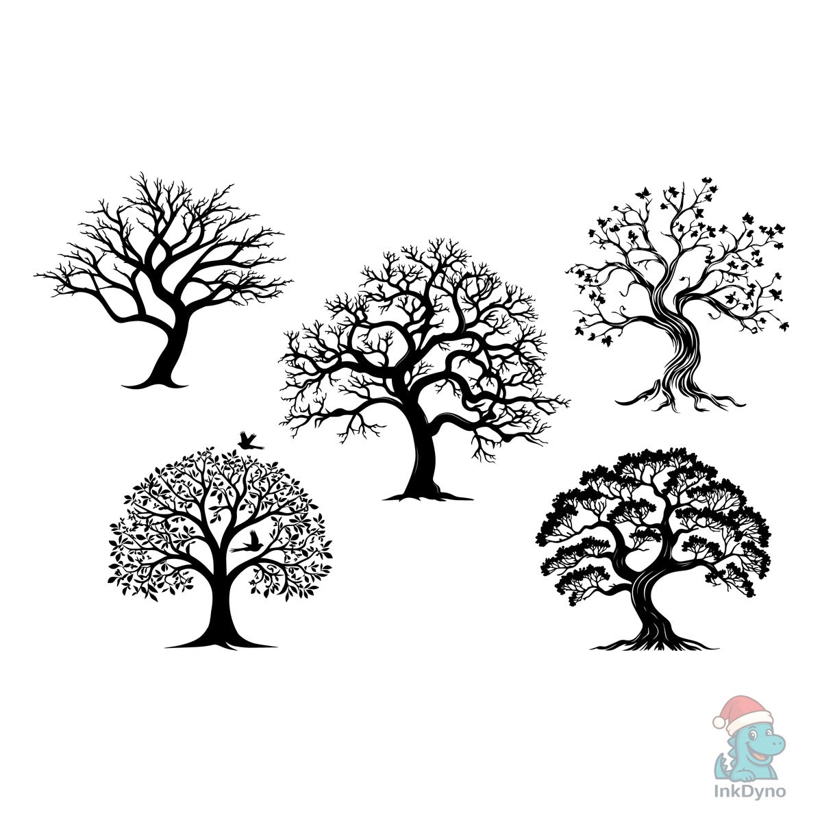 Fall Tree Silhouettes