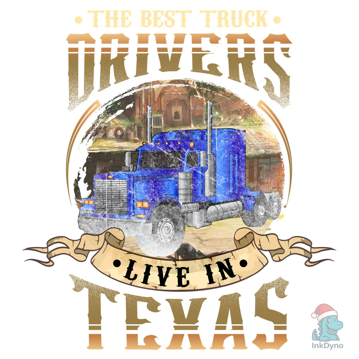 American Truck Driver T-shirt Design