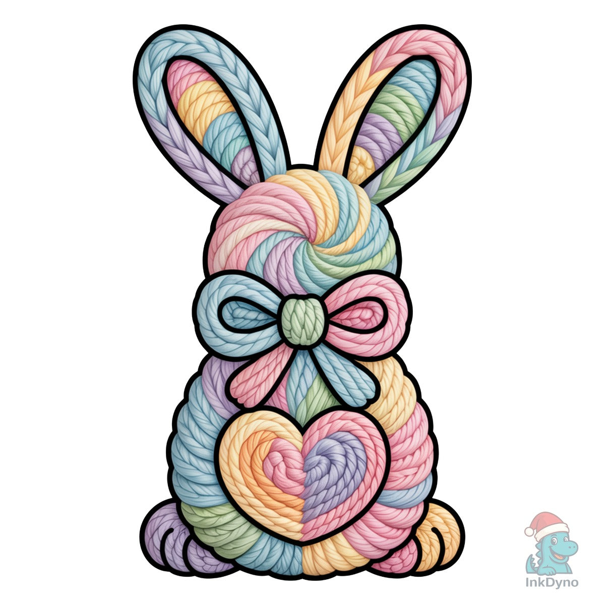 Faux Crochet Bunny Coquette Bow