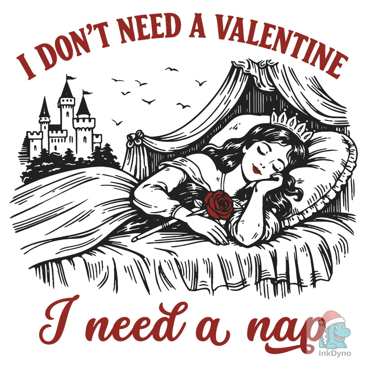 I Need a Nap Funny Single Valentine