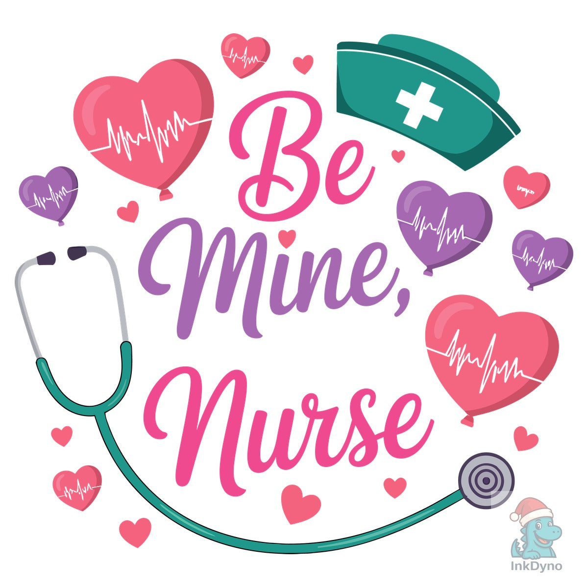 Be Mine I'm a Nurse T-Shirt Design